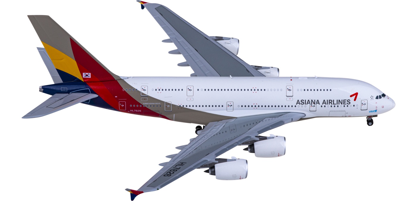 XX40051 Asiana 韩亚航空Airbus A380 HL7626 JC Wings 1:400 -飞机模型世界