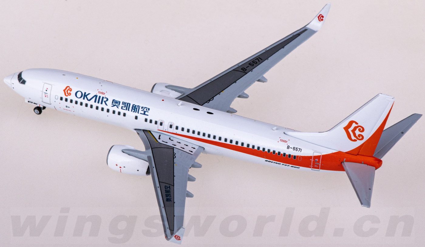 XX4412 Okay Airways 奥凯航空Boeing 737-800 B-5571 JC Wings 1