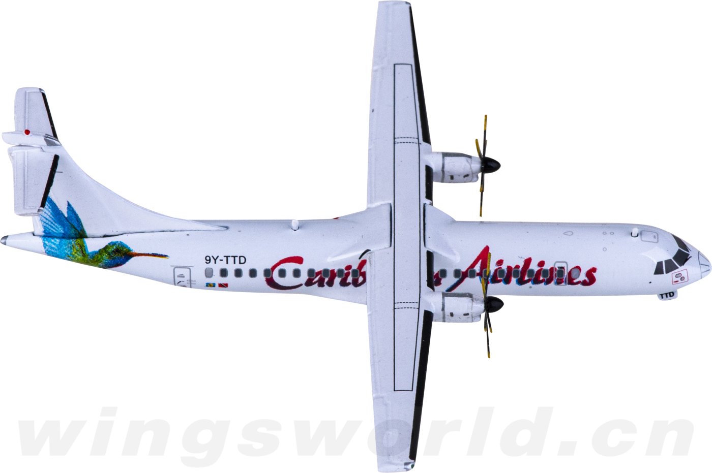 XX40064 Caribbean Airlines 加勒比航空ATR-72 9Y-TTD JC Wings 1:400