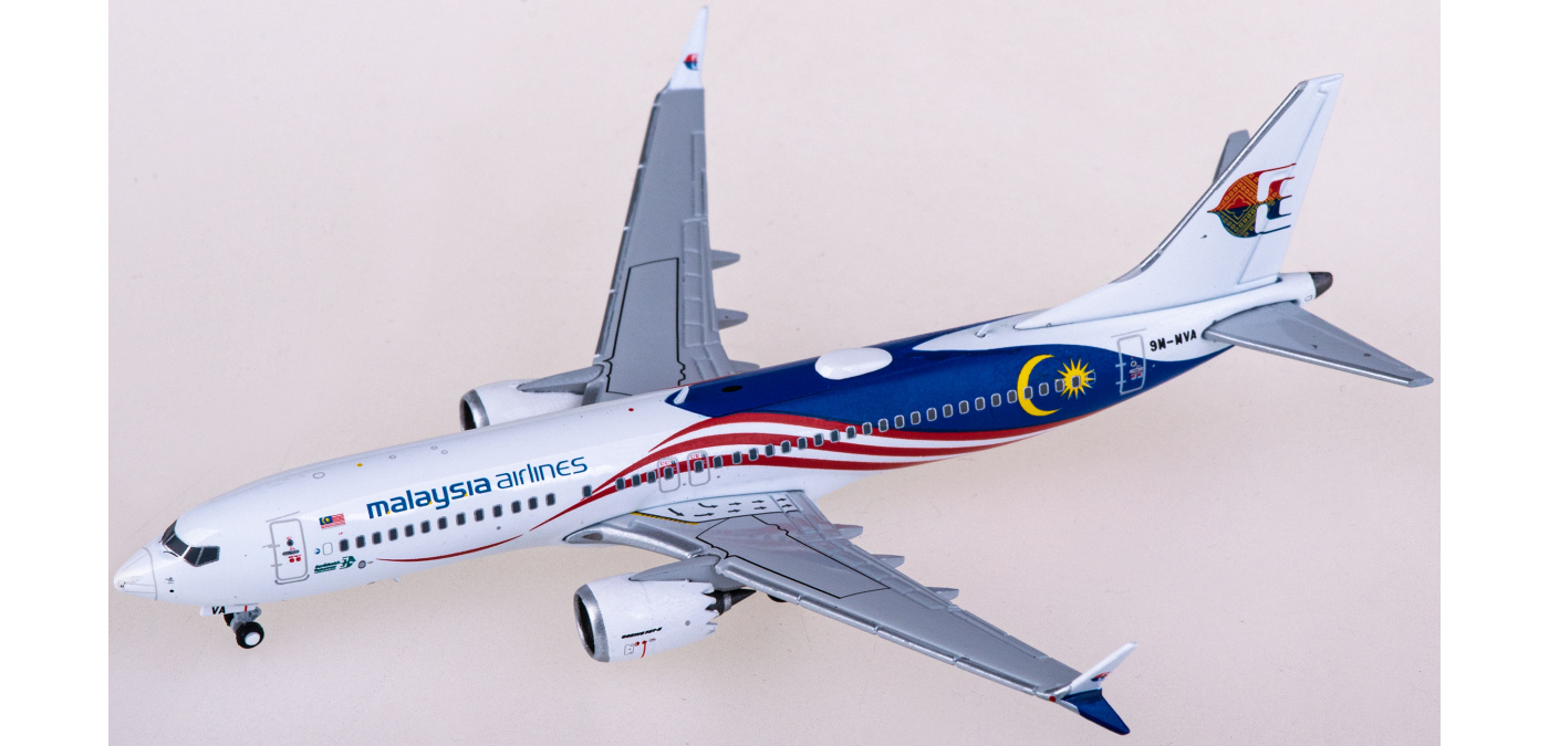 JC Wings 1:400 マレーシア航空 B737MAX8 9M-MVD JC Wings 1:400 マレーシア航空 B737MAX8 9M-MVD