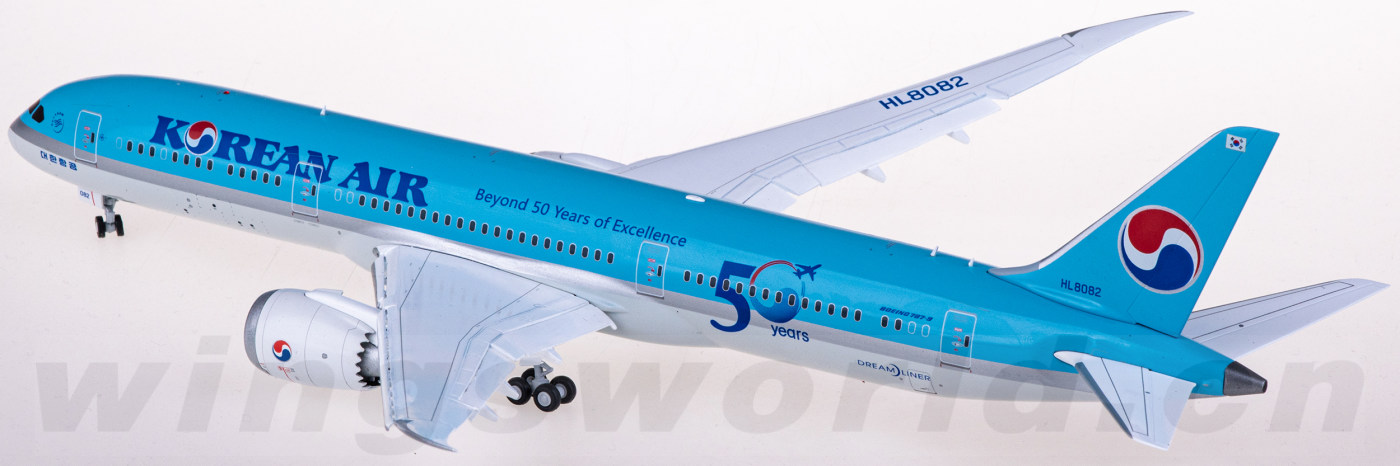 JC Wings 大韓航空 Korean 1:200 B787-9 HL8082 JC Wings 1:200 Korean Air Boeing B787-9 Diecast Aircraft