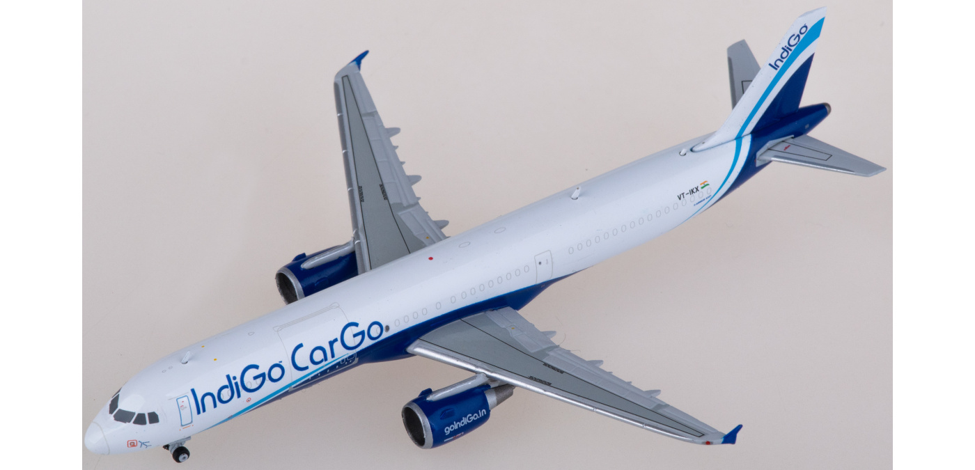 XX40173 IndiGo Airbus A321 VT-IKX 货机JC Wings 1:400 -飞机