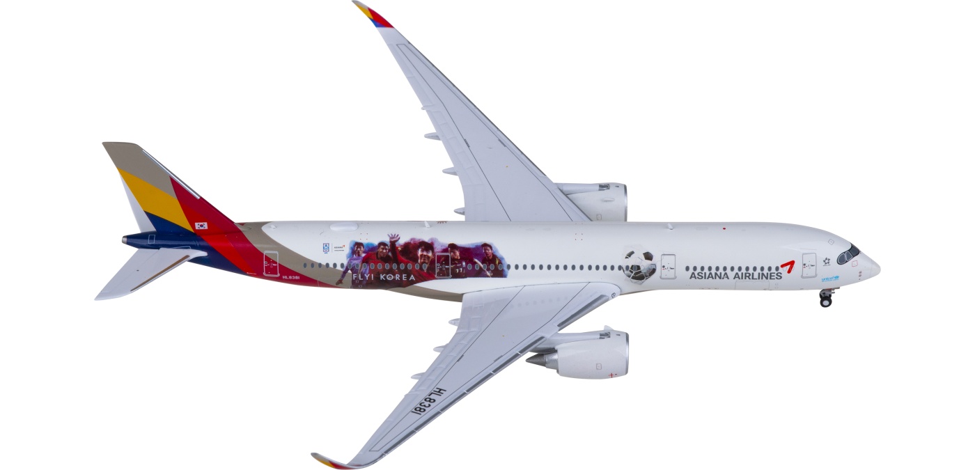 SA4016 Asiana 韩亚航空Airbus A350-900XWB HL8381 JC Wings 1:400 