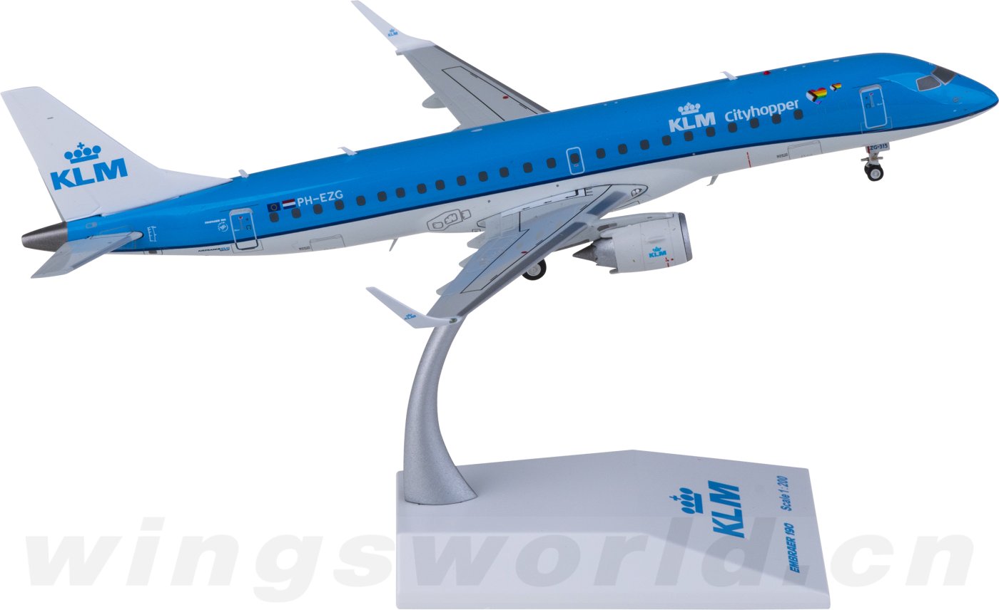 XX20412 KLM 荷兰皇家航空Embraer ERJ-190-100STD PH-EZG JC