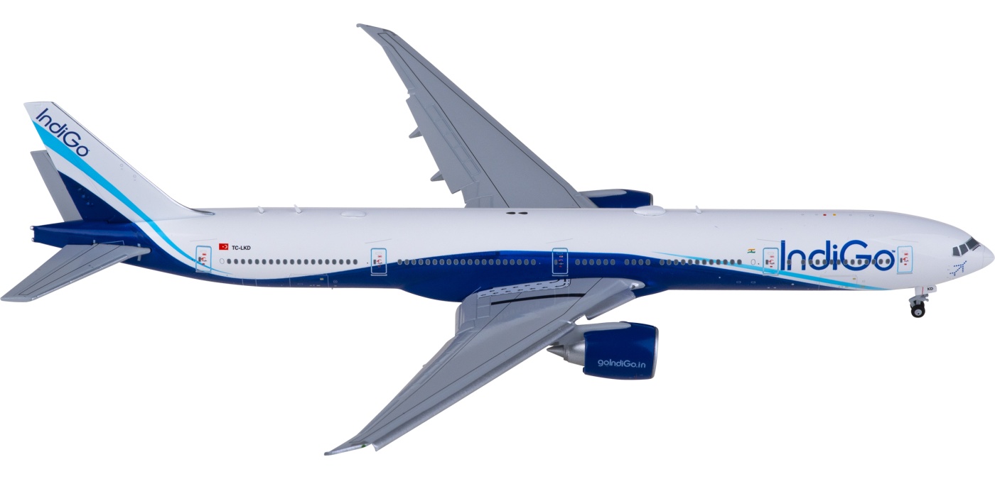 LH4344A IndiGo Boeing 777-300ER TC-LKD 襟翼放下版JC Wings 1