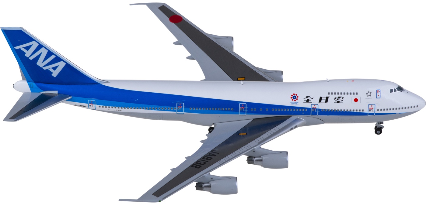 BB4-741-002 ANA 全日空Boeing 747-100SR JA8138 & 贴纸JC Wings 1:400 