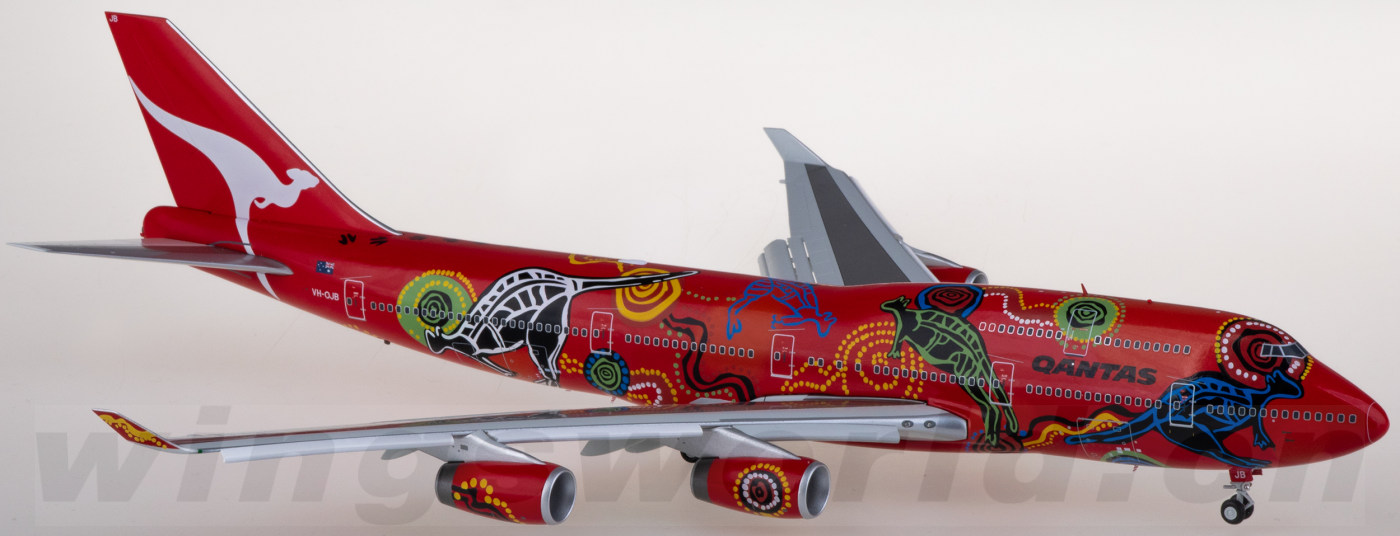 XX20375A Qantas 澳洲航空Boeing 747-400 VH-OJB 襟翼放下版JC