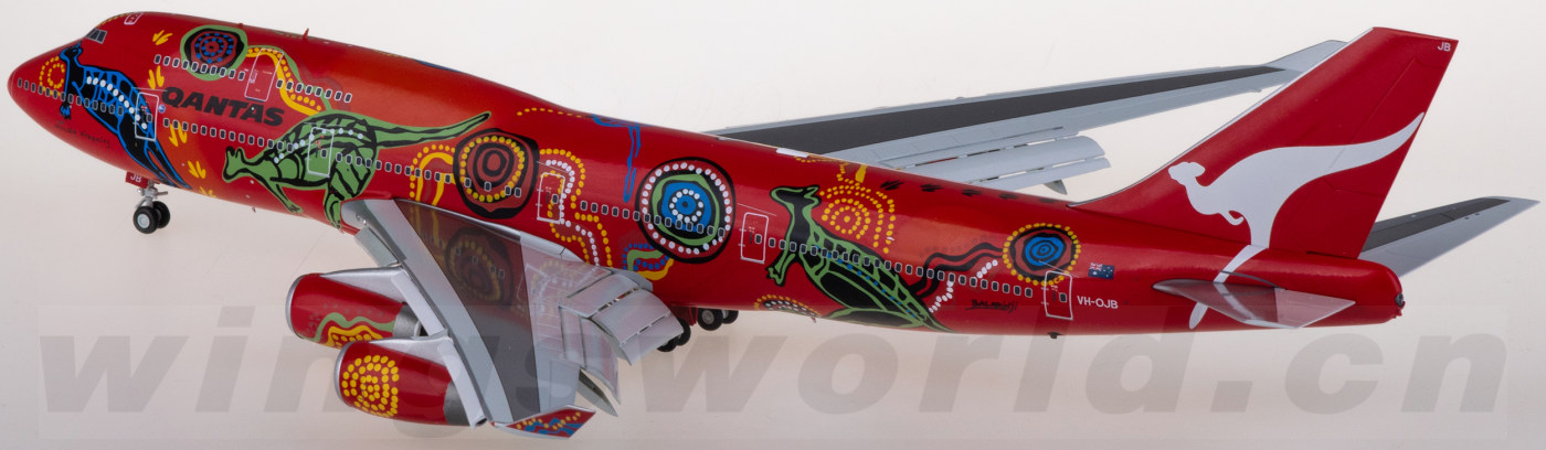 XX20375A Qantas 澳洲航空Boeing 747-400 VH-OJB 襟翼放下版JC