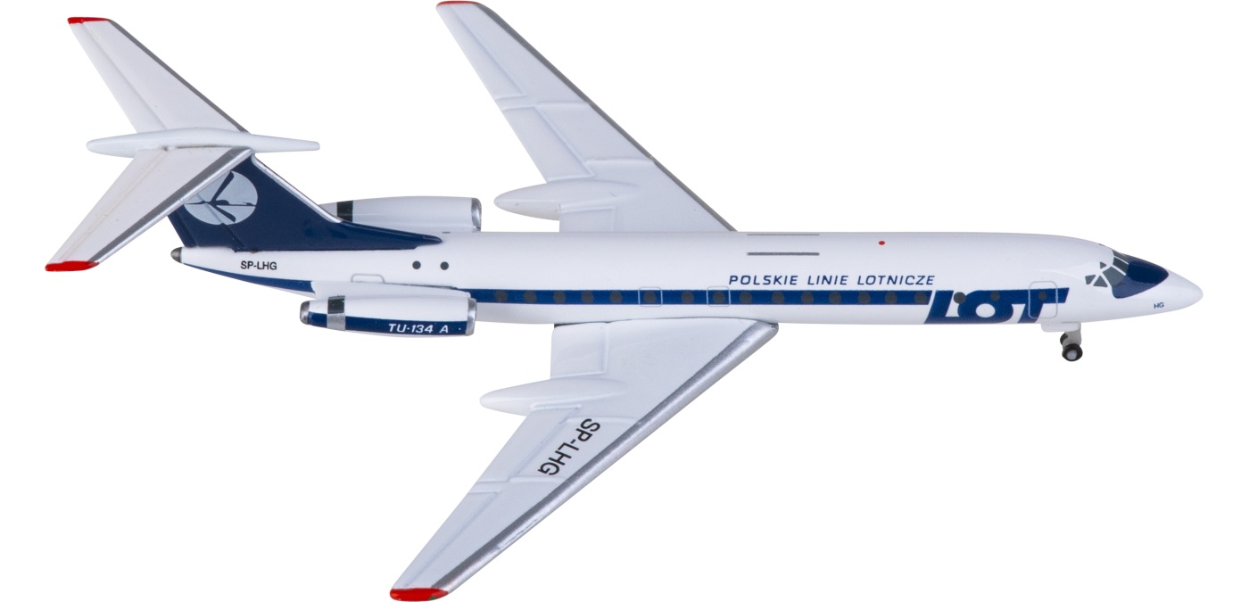軍*姿様 Herpa Interflug Tupolev 134A 1/500 Herpa Wings TU-134A Interflug (former East Germany) 70s-80s