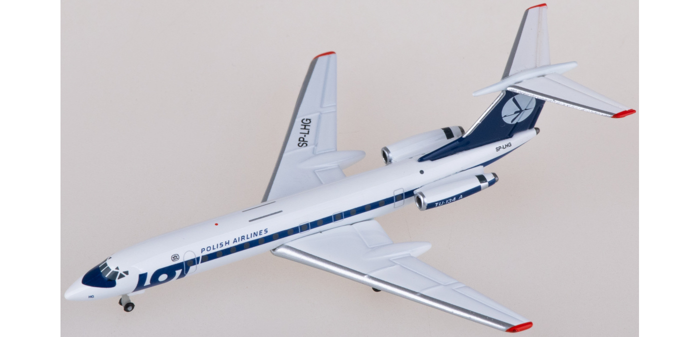537025 LOT 波兰航空Tupolev TU-134A SP-LHG Herpa 1:500 -飞机
