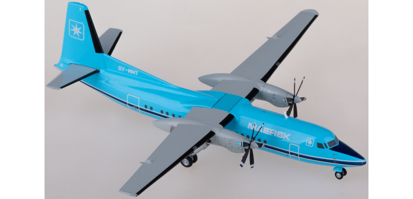 572804 Maersk Air 马士基航空Fokker 50 OY-MMT Herpa 1:200