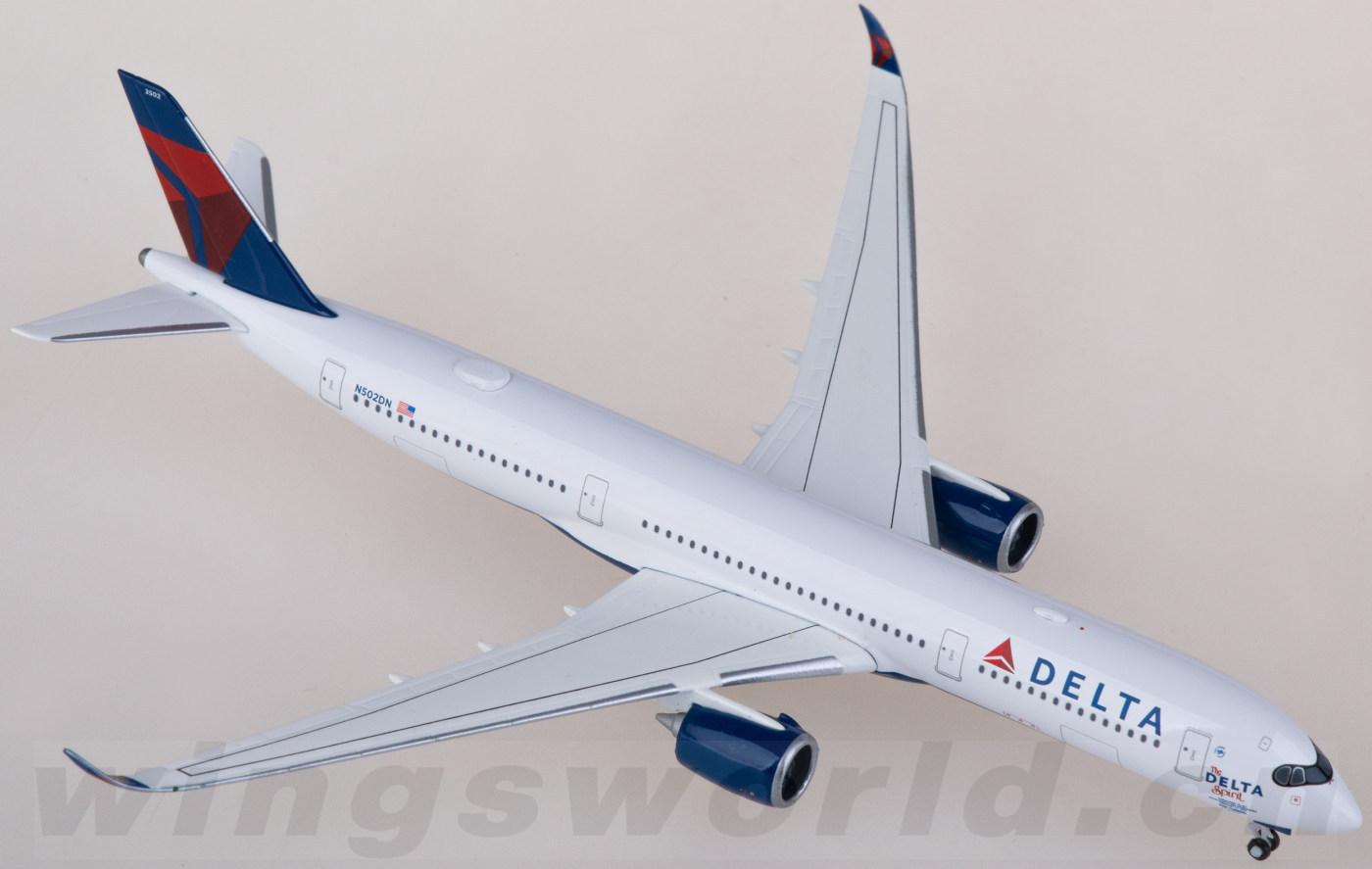530859-002 Delta Air Lines 达美航空Airbus A350-900 D502DN Herpa 1:500 -飞机模型世界