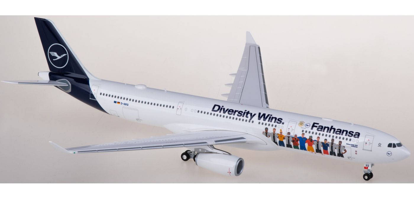 572774 Lufthansa Airbus A330-300 D-AIKQ Fanhansa - Diversity Wins