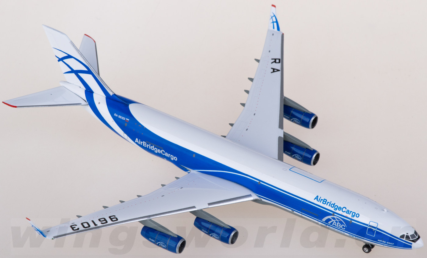 空桥货运航空 ilyushin il-96-400 ra-96103 phoenix 1:400 -飞机模型