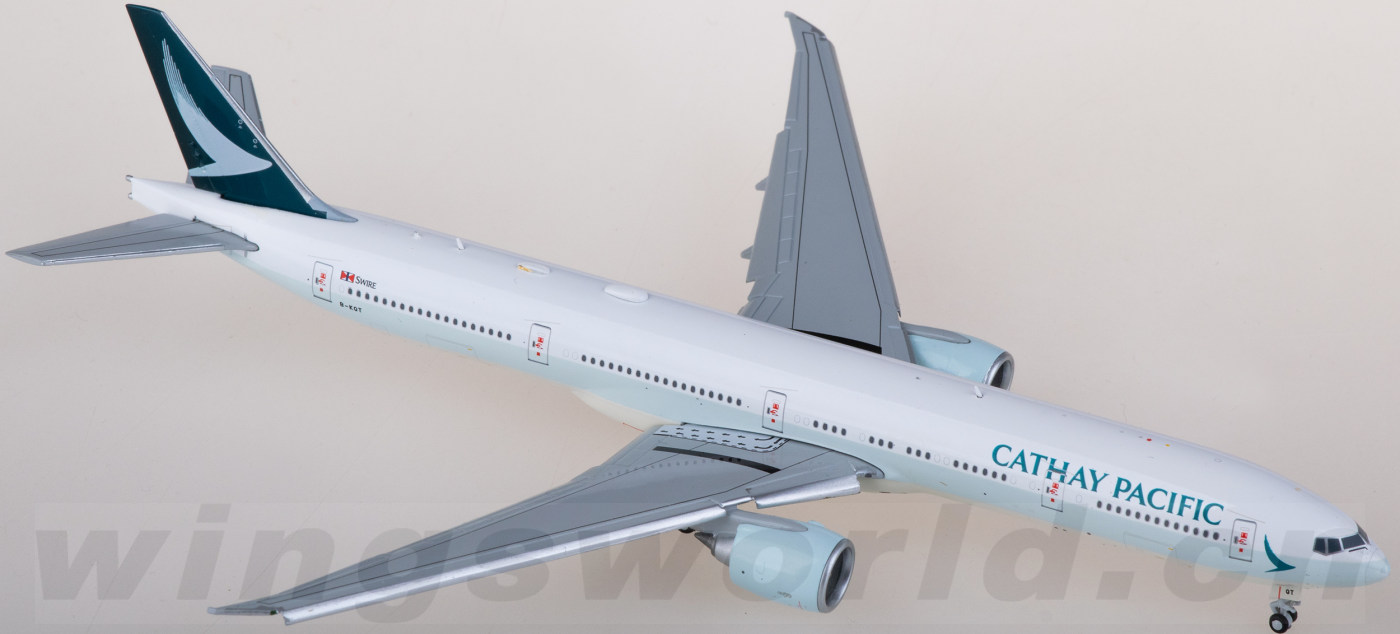 国泰航空 boeing 777-300er b-kqt 襟翼放下版 jc wings 1:400-飞机