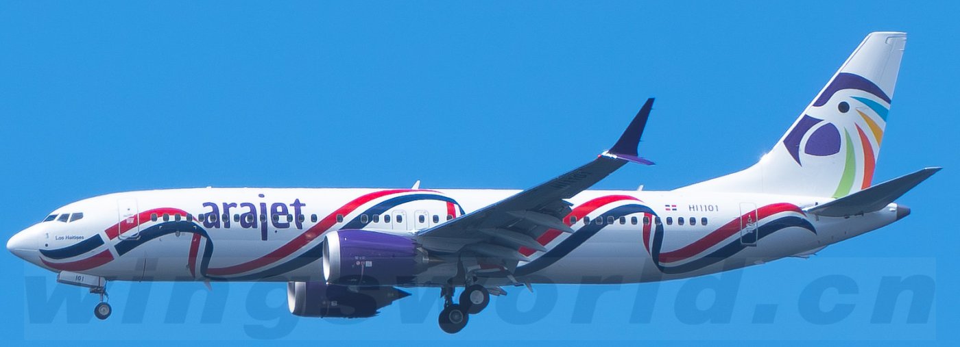 XX40261 Arajet Boeing 737 MAX 8 HI1101 JC Wings 1:400 -飞机模型世界