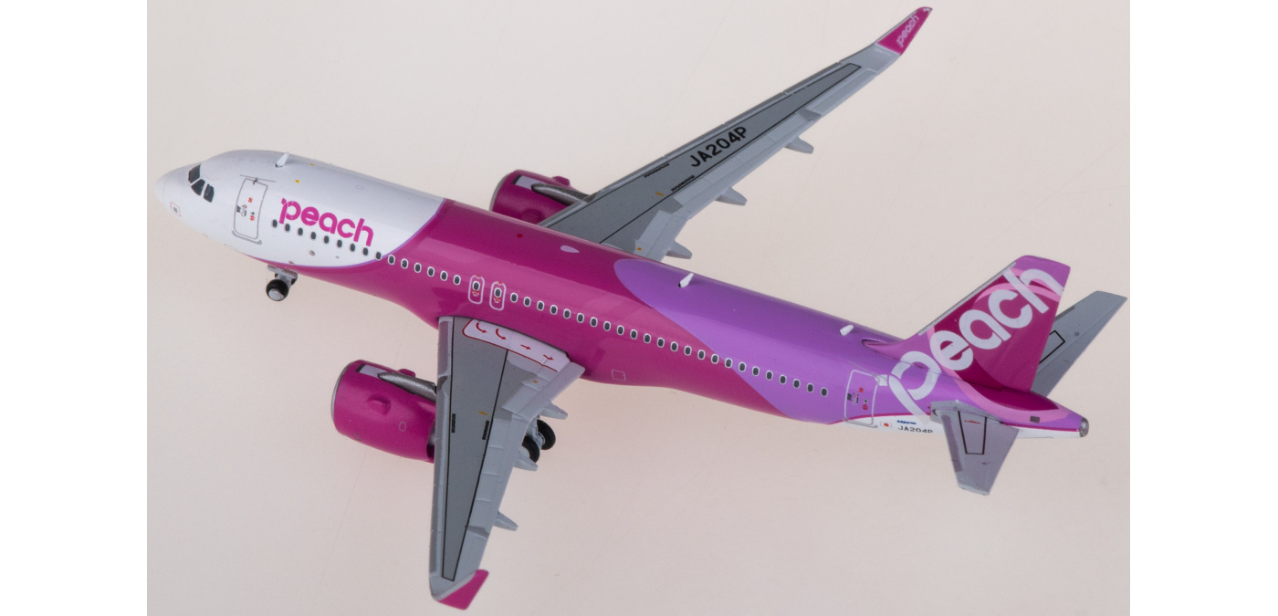 航空機・ヘリコプター JCwings 1/200 Peach A320neo JA204P 新しい到着 JC Diecast A320neo Airbus Airlines Peach 1:400