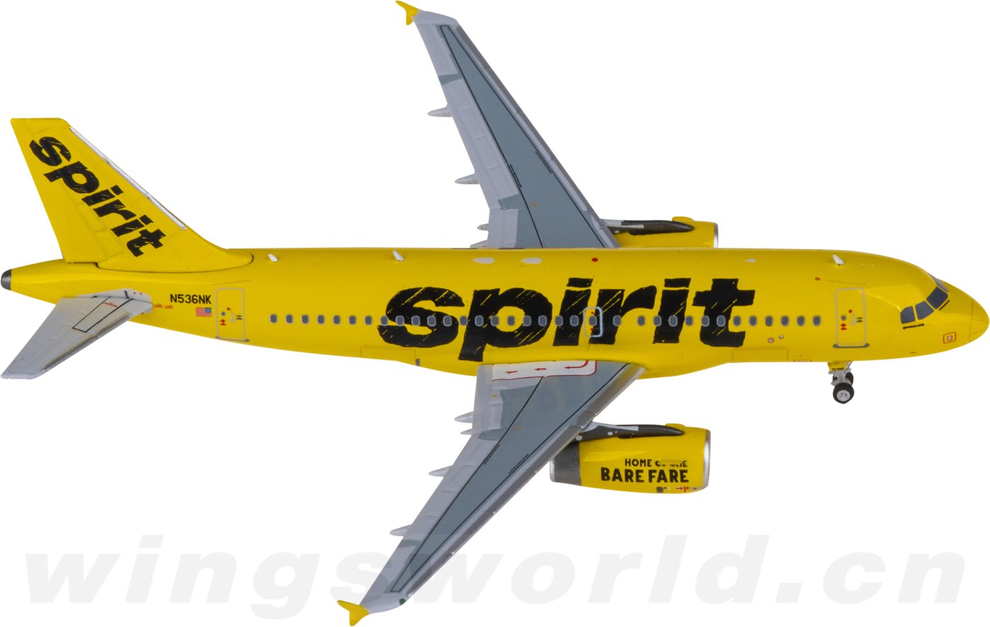 NG49023 Spirit Airlines 精神航空Airbus A319 N536NK NGmodels