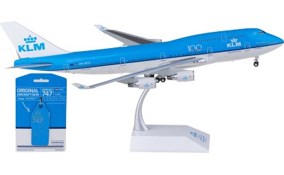 JC Wings 1:200 KLM 荷兰皇家航空 Boeing 747-400 PH-BFG + Aviation Tag