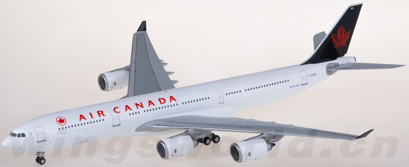 エアカナダ A340-500 C-GKOL 1/200 Air Canada Airbus A340-500 C-GKOL w/ Stand JC Wings