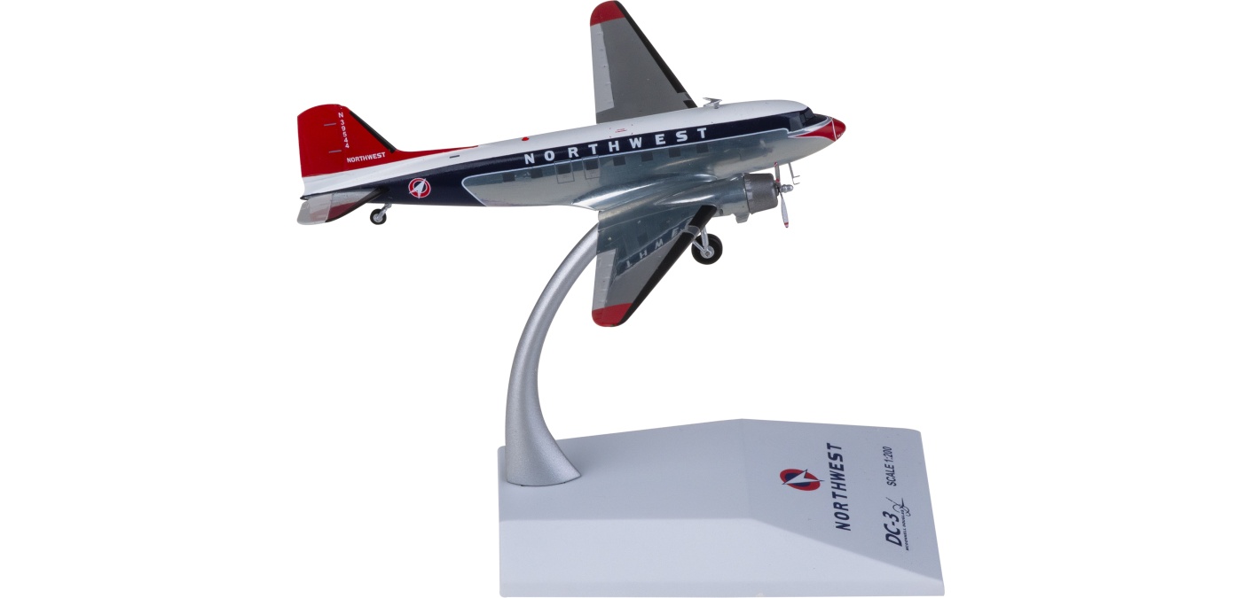 ノースウエスト航空 DC-3 N39544 1/200 JC Wings DC-3 ノースウエスト航空 Polished N39544 1/200 [XX2382]