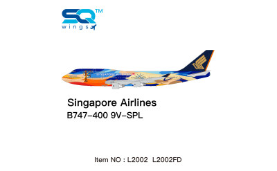Singapore Airlines 新加坡航空 Boeing 747-400 9V-SPL 襟翼放下版
