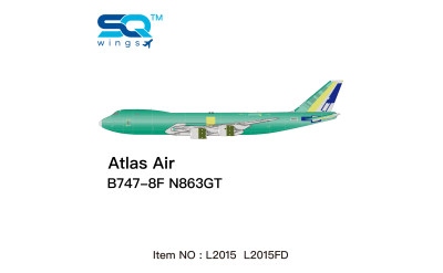 Atlas Air 阿特拉斯航空 Boeing 747-8F N863GT 襟翼放下版