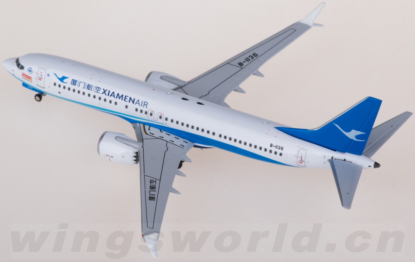 NG88030 XiamenAir 厦门航空Boeing 737 MAX 8 B-1136 NGmodels 1