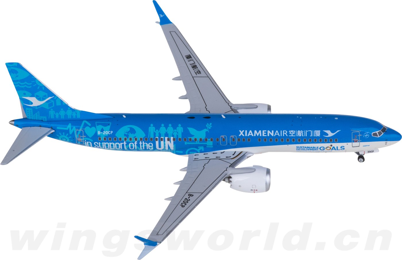 NG Model Boeing 737-MAX8 Xiamen B-208L 1:400 sichern