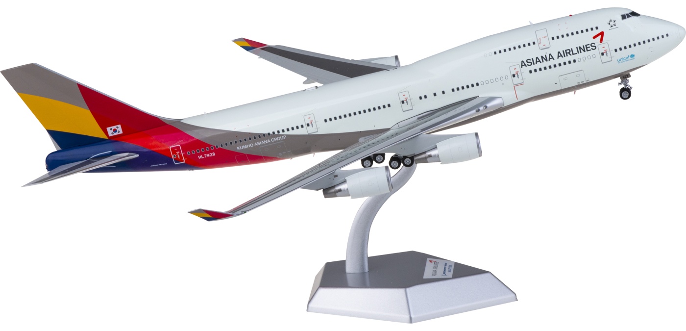 L2003 Asiana Boeing 747-400 HL7428 SQ Wings 1:200 -飞机模型世界
