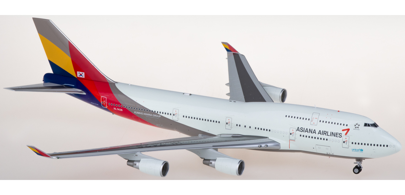L2003 Asiana Boeing 747-400 HL7428 SQ Wings 1:200 -飞机模型世界