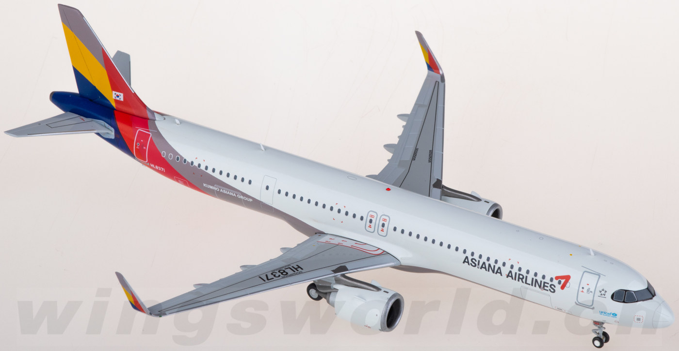 XX2325 Asiana 韩亚航空Airbus A321neo HL8371 JC Wings 1:200