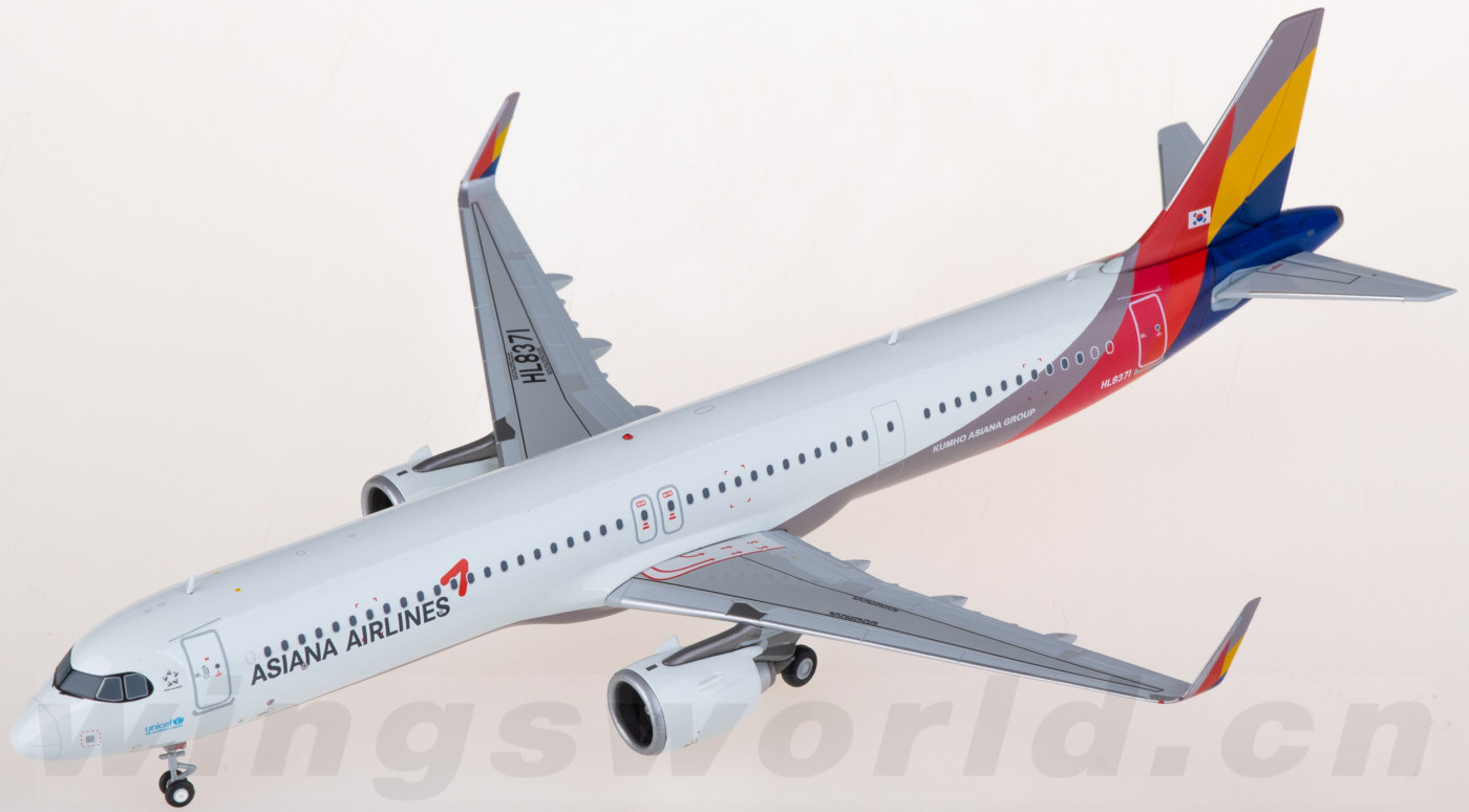 XX2325 Asiana 韩亚航空Airbus A321neo HL8371 JC Wings 1:200 -飞机