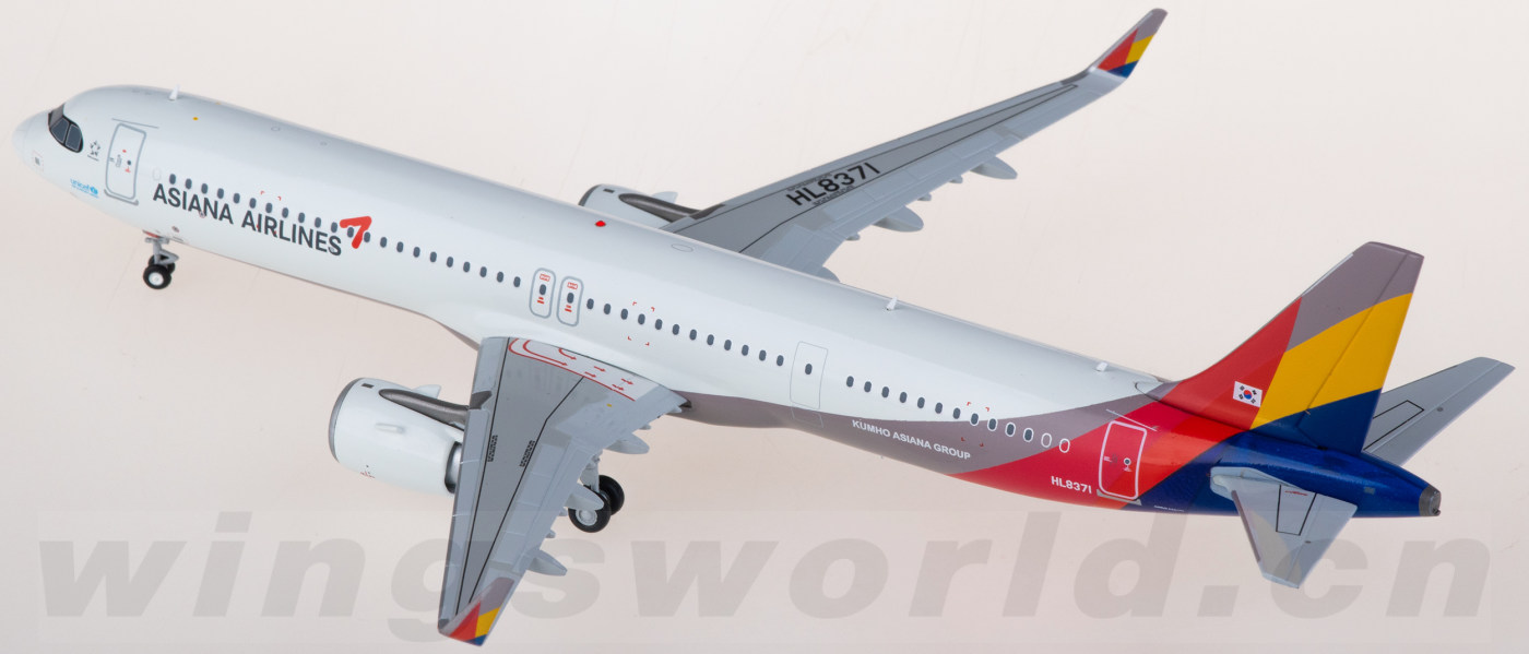 XX2325 Asiana 韩亚航空Airbus A321neo HL8371 JC Wings 1:200