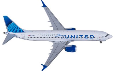NGmodels 1:400 United Airlines 美国联合航空 Boeing 737 MAX 8 N27261