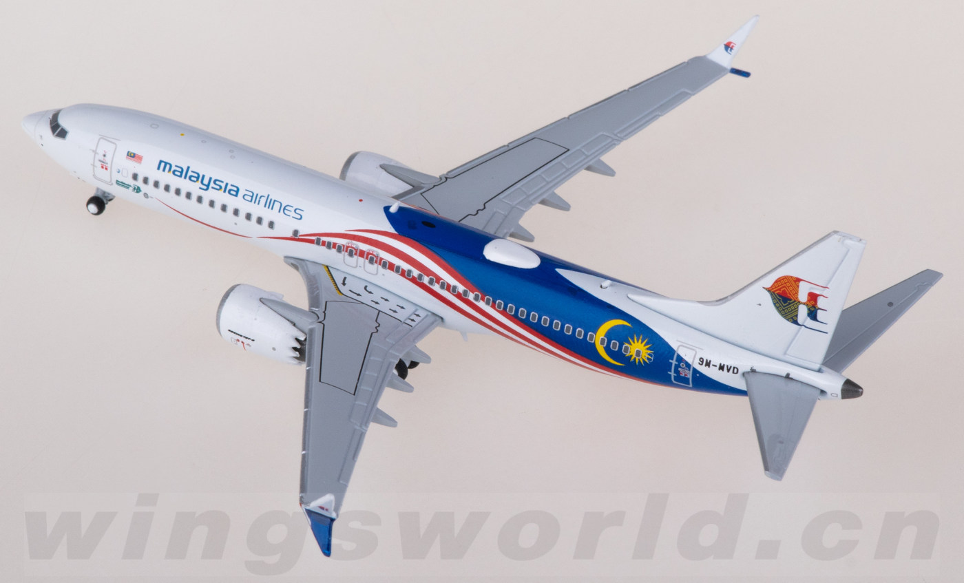 JC Wings 1:400 マレーシア航空 B737MAX8 9M-MVD JC Wings 1:400 マレーシア航空 B737MAX8 9M-MVD JC Wings 1:400