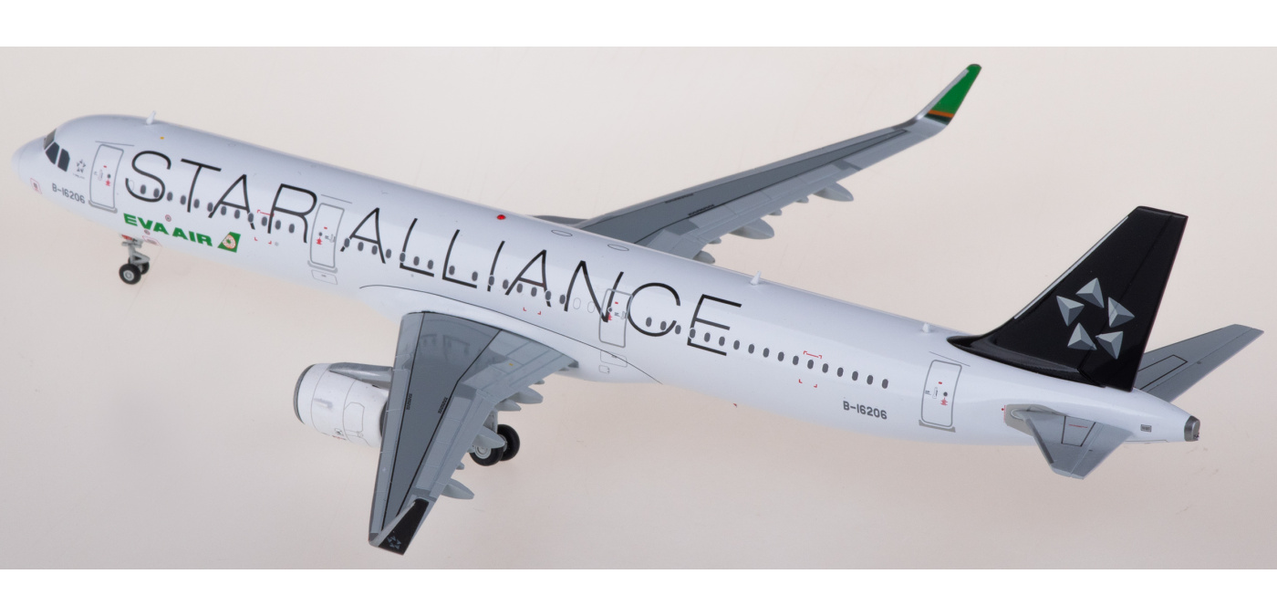 XX20204 EVA Air 长荣航空Airbus A321 B-16206 星空联盟JC Wings