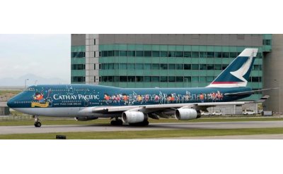Cathay Pacific 国泰航空 Boeing 747-400 B-HOX 襟翼放下版