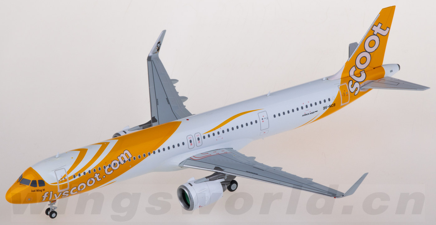 EW221N013 Scoot 酷航Airbus A321neo 9V-NCB JC Wings 1:200