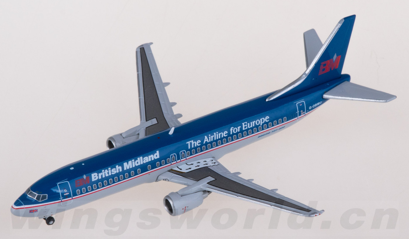 XX40060 BMI 英伦航空Boeing 737-400 G-OBMG JC Wings 1:400