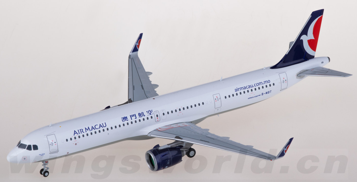 【澳門航空】マカオ航空 A321モデルプレーン　飛行機模型　新品未使用　匿名配送 XX20135 Air Macau 澳门航空Airbus A321neo B-MBT JC Wings 1:200