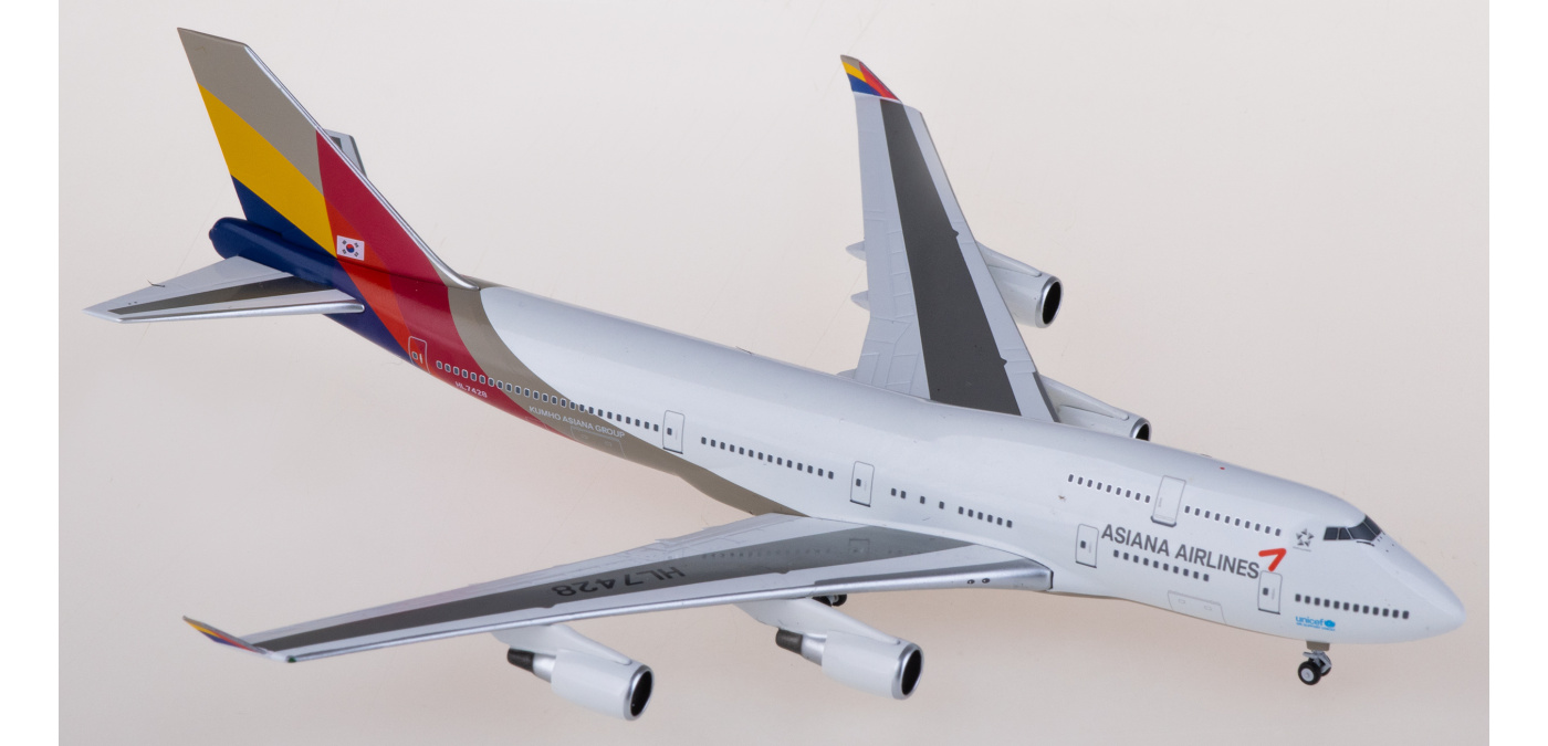 AAR007 Asiana Boeing 747-400 HL7428 NGmodels 1:400 -飞机模型世界