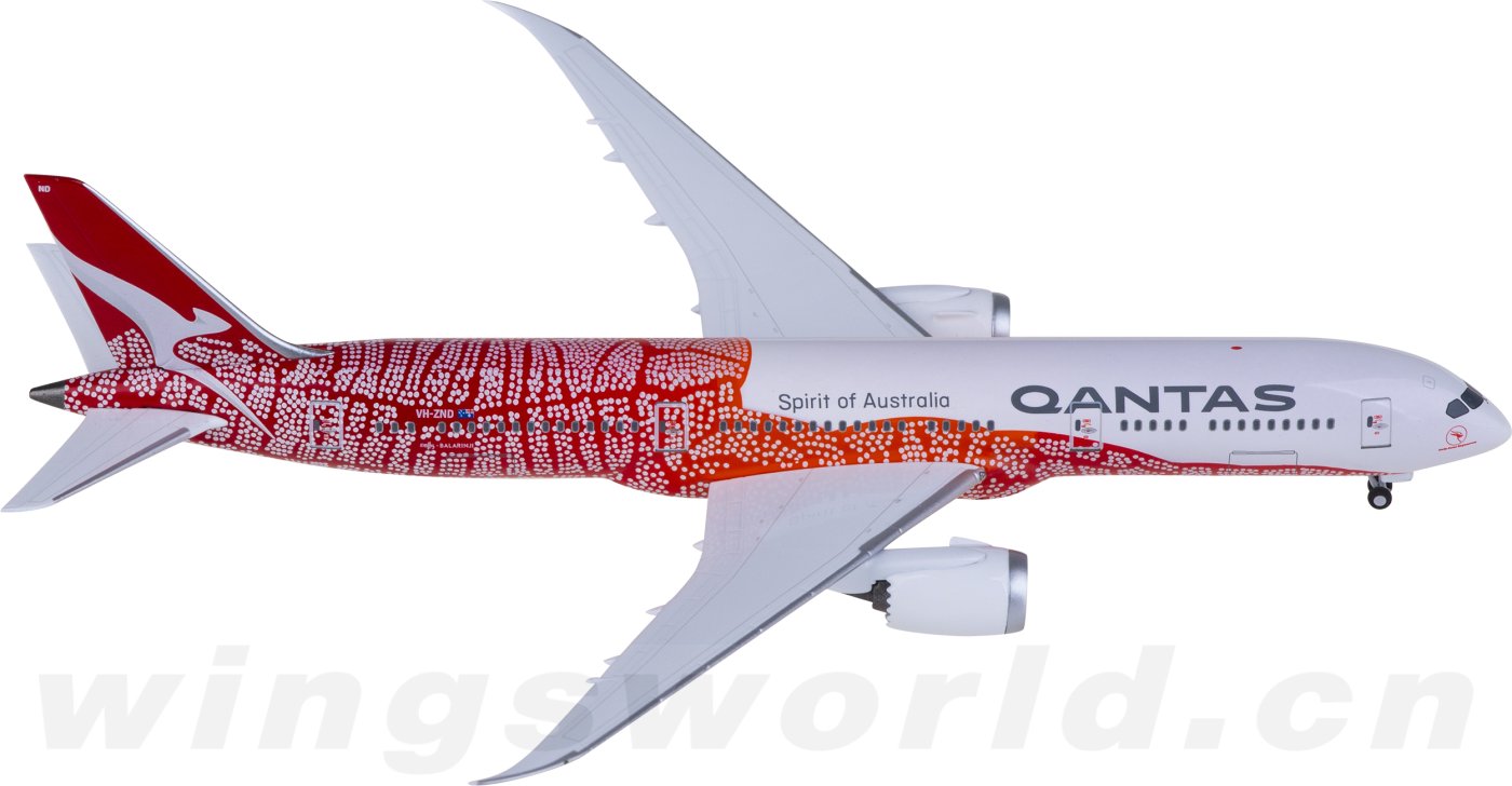 QFA020 Qantas Boeing 787-9 Dreamliner VH-ZND NGmodels 1:400 -飞机