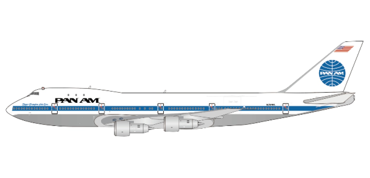 XX40365 Pan Am 泛美航空Boeing 747-100 N734PA JC Wings 1:400