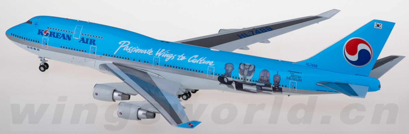 JC Wings 1:200 大韓航空 B747-400 HL7488 Korean Air B747-400 HL7488 “Passionate Wings to Culture” – 1