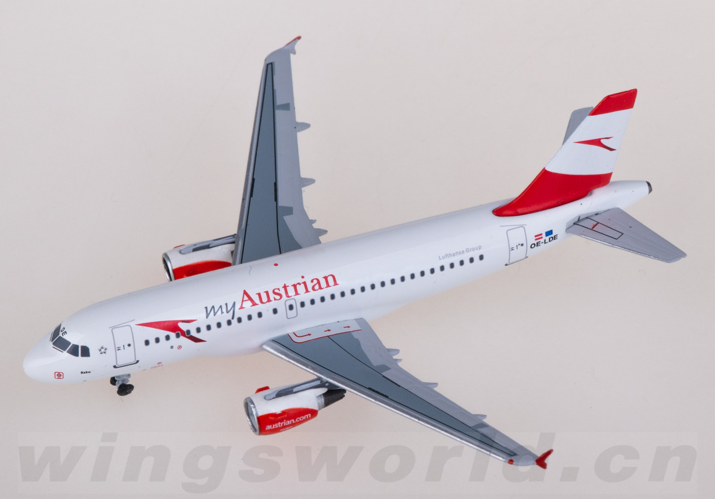 AC411344 Austrian Airlines Airbus A319 OE-LDE AeroClassics 1:400