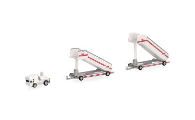 Herpa 1:200 TWA 登机梯2和拖车1