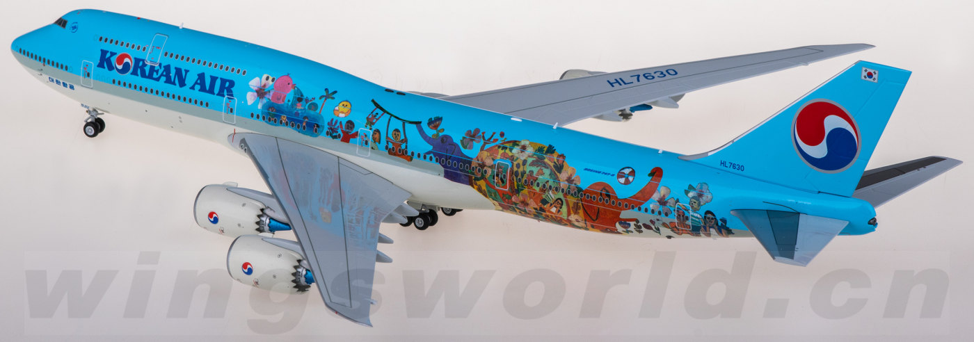 L2052 Korean Air 大韩航空Boeing 747-8 HL7630 SQ Wings 1:200