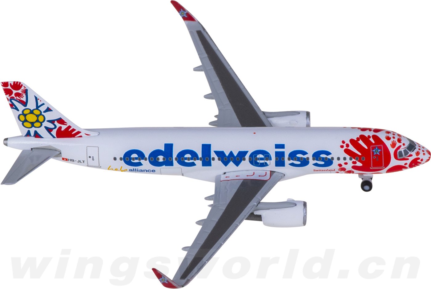 537650 Edelweiss Air 雪绒花航空Airbus A320 HB-JLT Herpa 1:500