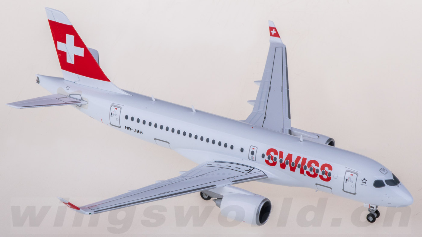 558471-002 Swiss 瑞士国际航空Airbus A220-100 HB-JBH Herpa 1